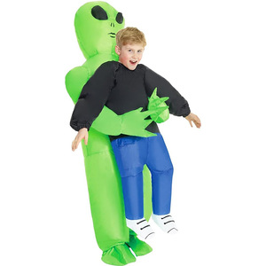 Costumes de mascotte extraterrestre gonflables, drôles, pour déguisement fantaisie, costume de fantôme effrayant qui embrasse les gens, farce ET, costume gonflable d'Halloween - Product Image 3