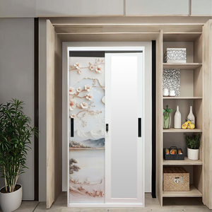 Nouvelle promotion de meubles de maison armoire de rangement pour chambre de fille <span class=keywords><strong>avec</strong></span> porte coulissante peinte miroir armoire placard - Product Image 5