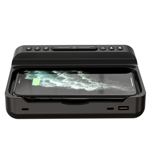 Với <span class=keywords><strong>CE</strong></span>,<span class=keywords><strong>FC</strong></span>,ROSH Nhà Máy Giá sạc không dây cho điện thoại thông minh với LED kỹ thuật số Đồng hồ báo thức sạc nhanh trạm - Product Image 4