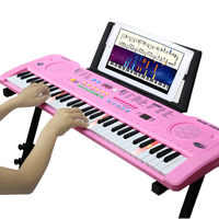 Orgue électronique 61 touches en gros OEM, 6 pièces, pour adultes et enfants débutants, plastique ABS, 8 gammes, fonctionnalités de films et de télévision