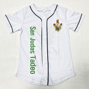 Maillot de baseball personnalisé pas cher, fabriqué rapidement, Mexique, Vierge Marie, Notre-Dame de Guadalupe, San Judas Tadeo, Jésus mexicain - Product Image 6