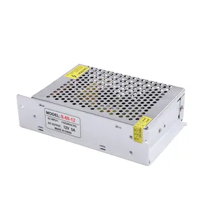 2024 new design factory wholesale IP20 iron mesh LED Power Supply 5A, 12V, 60W Switching Power Supply