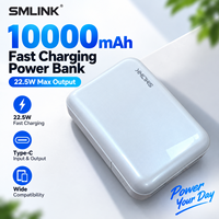 Nouvelle batterie externe portable de 10000 mAh avec charge rapide 22,5 W, sortie Type-C, chargeur de téléphone portable, OEM ODM