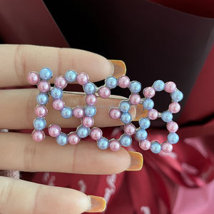 TopveskoJJナンバーピン1938ピンクブルーパールジャックジルブローチ女性用ジュエリーアクセサリー - Product Image 1