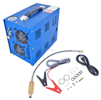 Pompa PCP 12V 110V 220V Otomatis Mati 4500psi 30mpa 300bar dengan Adaptor Daya Terintegrasi untuk Paintball Kompresor Udara PCP