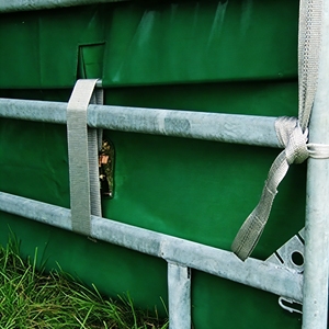 Bâche imperméable anti-UV en PVC enduit <span class=keywords><strong>pour</strong></span> tente murale de cheval avec doublure <span class=keywords><strong>pour</strong></span> l'alimentation et le repos du cheval - Product Image 2
