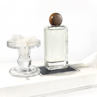 Bouteilles en verre rectangulaires au design unique avec couvercles, flacon de parfum de luxe 100 ml, emballage cosmétique, flacon de parfum vide