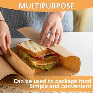 Papier sulfurisé brun kraft de qualité alimentaire pour la cuisson au barbecue, papier sulfurisé, papier huilé en silicone, vente en gros - Product Image 6