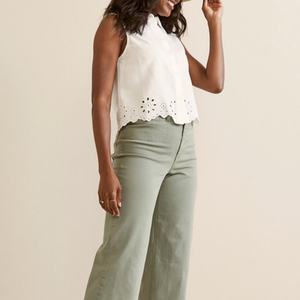 Blusas Casuales Cortas y Elegantes de Verano para Mujer, Blusas con Bordado de Moda, Blusas con Volantes para Dama - Product Image 2