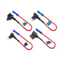 Kit de modification de câblage électrique automobile pour mini-caméra embarquée : adaptateur de fusible à lame avec prise de circuit et support de fusible