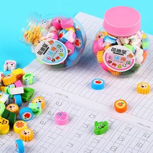 X1030-1 Lot de 50 gommes scolaires en caoutchouc mignonnes, gommes à crayon créatives en forme d'animaux, mini gommes Kawaii, fournitures de papeterie pour enfants, étudiants et bureau - Product Image 3
