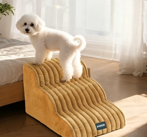 Escalier pour animaux de compagnie, marches épaisses, amovibles, lavables, antidérapantes, en mousse, pour petits chiens et chats, échelle multi-étages pour lit, chiots, chatons, marches douces pour animaux de compagnie - Product Image 1