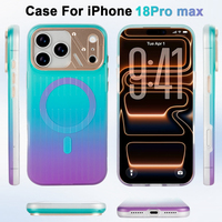 Casing Ponsel OEM Gradient Magnetic Wireless Charging untuk iPhone 18 Pro Max, Anti Benturan, Bahan TPU PET dengan Pelindung Lensa Kamera Berbahan Metal