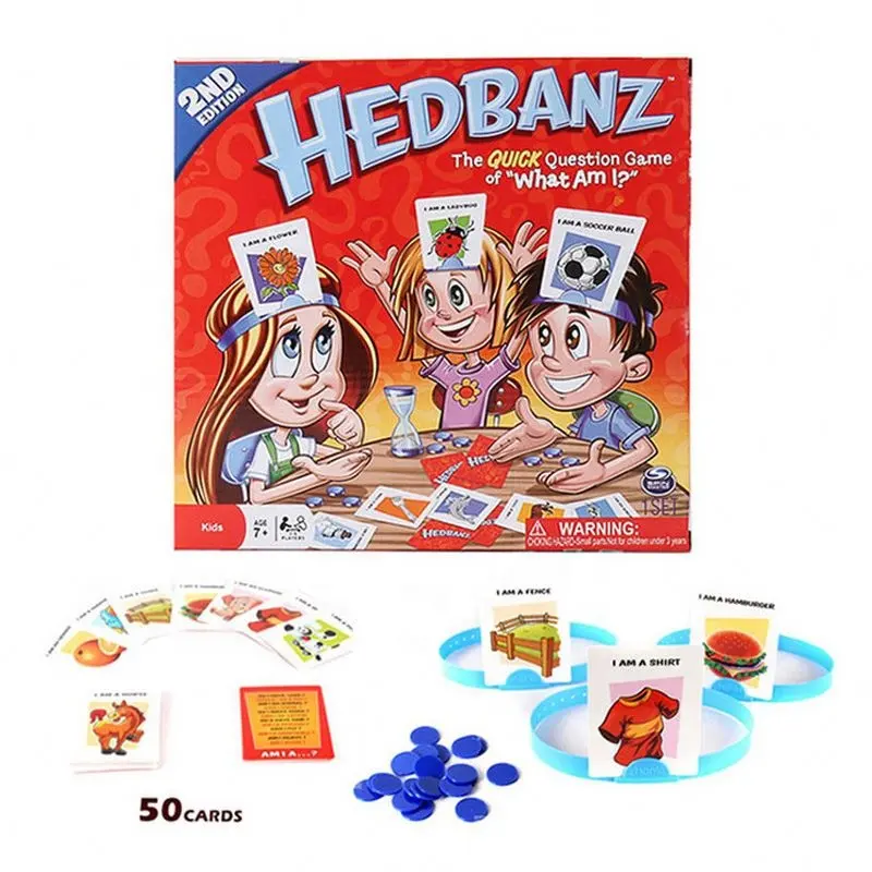 Nuovo gioco Hedbanz la domanda rapida di cosa sono le carte gioco da tavolo gadget divertenti novità giocattoli bambini genitori giochi per feste