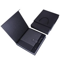 Carnet A5 de luxe en cuir simple assorti à couverture rigide avec banque d'alimentation et impression de logo personnalisé pour les cadeaux chauds maintenant