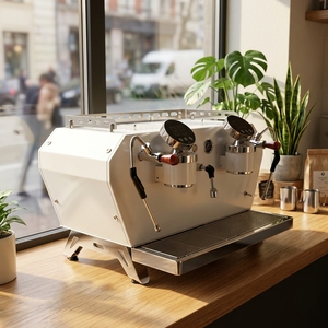 Machine à <span class=keywords><strong>café</strong></span> expresso semi-automatique professionnelle à deux groupes, système de chauffage double, contrôle de la température, équipement de barista - Product Image 1