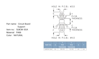 Entretoise à double embout à clipser en nylon pour cartes de circuits imprimés, supports baïonnette à clipser pour cartes de circuits de commande d'ascenseur
