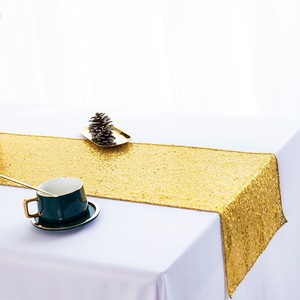 Bầu Trời Đầy Sao Phong Cách Địa Trung Hải Bảng Runner Mới Đầy Đủ Sequin Thêu Bảng Cờ Cung Cấp Số Lượng Lớn Khăn Trải Bàn - Product Image 2