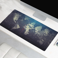 Tapis de souris de jeu XXL avec carte du monde, antidérapant, 800*300*3mm, motif carte du monde pour les joueurs et l'usage domestique