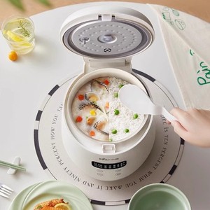 หม้อหุงข้าวลิตเติ้ลแบร์ 2 ลิตร สีขาวเขียว หม้อเซรามิกต้านเชื้อแบคทีเรีย ตัวตั้งเวลาอเนกประสงค์ ปรุงอาหารได้รวดเร็ว - Product Image 3