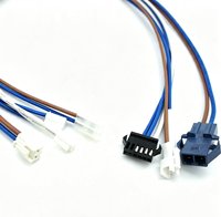 Harness Kabel PVC Multi-cabang Kustom dengan Konektor Plastik Campuran & Sinyal Multi-warna untuk Sistem Kontrol Rumah Tangga