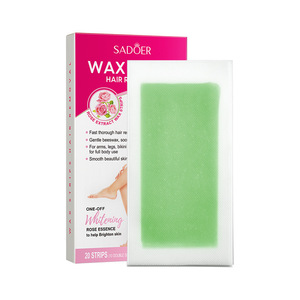 Bandes de <span class=keywords><strong>cire</strong></span> dépilatoires SADOER au miel, double face, pour l'épilation des jambes et des bras – Vente chaude - Product Image 1