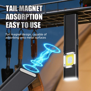 COB <b>Work</b> <b>Light</b> Magnetic Inspection Flashlight USB Rechargeable LED Multi Functional Lighting - Product Image 1