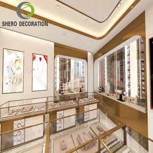 Customized Jewelry Display Cabinet Store Furniture Jewelry Showcase Tempered Glass Led Lighting Display Showcase Retail <strong>Shope</strong> - Product Image 3