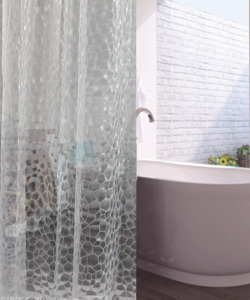 Clair, 180x180 3D Conception Résistance À L'<span class=keywords><strong>eau</strong></span> Sac Douche Rideau Salle De Bain Imperméable Tissu <span class=keywords><strong>EVA</strong></span> Rideaux - Product Image 3