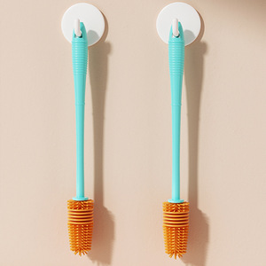 Brosse à long manche en silicone pour bouteilles, brosse de nettoyage multi-usages pour tasses isolées de cuisine domestique - Product Image 2