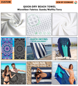 Toalla de Playa de Microfibra Personalizada EYZ con Logotipo, Super Absorbente, de Secado Rápido, para Piscina, Playa y Viajes - Product Image 4