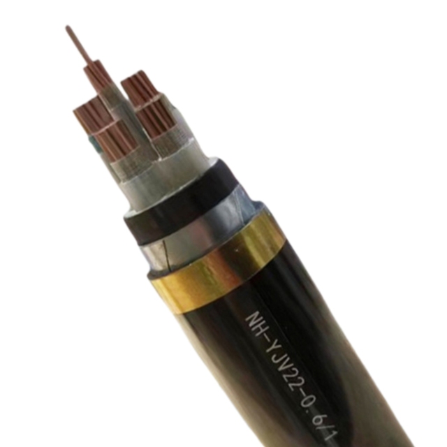 NH-YJV22 Oxygen-free Copper Core XLPE Insulated PVC Jacket Armored Power Cable Outdoor Waterproof 3*185/1*95 mm Industrial