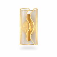Lampe murale LED moderne et créative en maille d'aluminium ondulée avec lumière à intensité variable et garantie de 3 ans pour la décoration de hôtels de luxe et de chambres à coucher