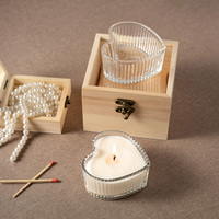 Pot à bougie en verre transparent en forme de cœur personnalisable de qualité supérieure, 6 oz, pour bougies aromatiques à la cire de soja, décoration de mariage, accents de luxe pour la maison