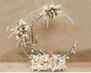 Nuova cornice di <span class=keywords><strong>sfondo</strong></span> ad arco di nozze in ferro forgiato per decorazione ad arco di <span class=keywords><strong>luna</strong></span> decorazione di nozze - Product Image 3