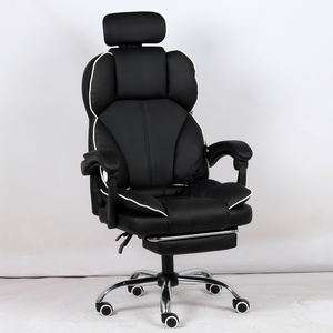 Cadeira customizável moderna do jogo com braços ajustáveis do quadro do ferro do metal apoio para os pés Base giratória couro sintético estofos - Product Image 2