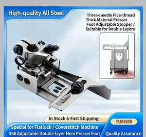 Pie <span class=keywords><strong>prensatelas</strong></span> ajustable de doble capa 356 para máquina de pespunte interlock - Product Image 2