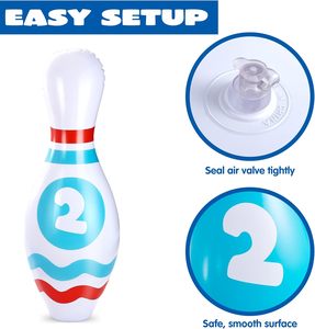 Giant Inflatable <b>Bowling</b> Set for Kids, Jumbo <b>Bowling</b> Pins with Ball Indoor Outdoor Educational <b>Bowling</b> Game for Toddlers Family - Product Image 5