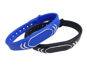 Biểu tượng tùy chỉnh NFC Silicone dây đeo cổ tay với Mini tag RFID 125Khz & 13.56MHz Proximity thông minh IC thẻ Vòng đeo tay cho không dùng tiền mặt thanh toán - Product Image 1