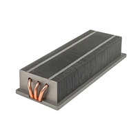 Pendingin CPU Server Tipis, Heatpipe, Basis Tembaga, Sirip Aluminium, Peralatan Medis, Komponen Pendingin Udara untuk IPC, PCB, Motherboard