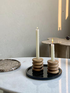 Vassoio Rotondo in Marmo Beige Cinese Economico, Marmo <span class=keywords><strong>Nero</strong></span> Marquina - Product Image 5