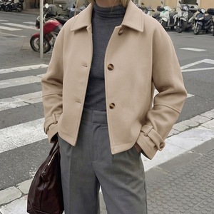 Novidades 2026: Jaqueta Feminina de Lã Cropped com Gola Britânica Y2K – Moda Inverno para Mulheres - Product Image 3