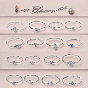 Pulsera de Plata de Ley 925 Original de Lujo con Incrustaciones de Circonita para Damas y Niños, Regalo para Fiestas - Product Image 3