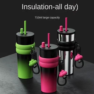 Phích cách nhiệt & termo: Chai nước bằng thép không gỉ, Cốc có ống hút + Ấm đun nước di động - Product Image 2