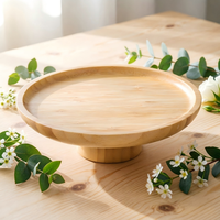 Plateau de service minimaliste rétro en bambou pour le salon, idéal pour la présentation de desserts et le rangement de fruits domestiques (vente en gros)