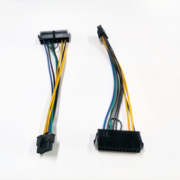 Câble d'alimentation PSU personnalisé 10 broches vers 24 broches 12V en cuivre étamé, 20cm, isolation PVC, faisceau de câbles d'adaptateur d'alimentation pour ordinateur