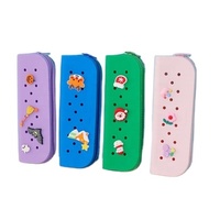 Pochette de rangement multifonctionnelle en silicone pour bricolage, trousse à crayons et sac à stylos pour enfants pour l'école et les cadeaux.