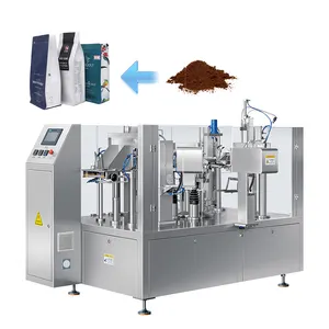 Máquinas de llenado y sellado de bolsas de pie completamente automáticas Máquina de envasado de café y cacao en polvo