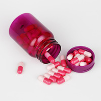 Échantillon gratuit 80cc 100cc Capsule de pilules en plastique Bouteille noire pharmaceutique de qualité alimentaire Pot en plastique Médecine Bouteille de vitamines