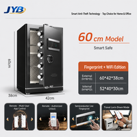 Coffre-fort intelligent JYB avec alarme de vibration, mot de passe factice à 25 chiffres, armoire antivol en acier pour la maison et la banque